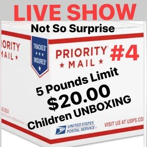 LIVE SHOW Children Unboxing $20.00 for 5 pound Box